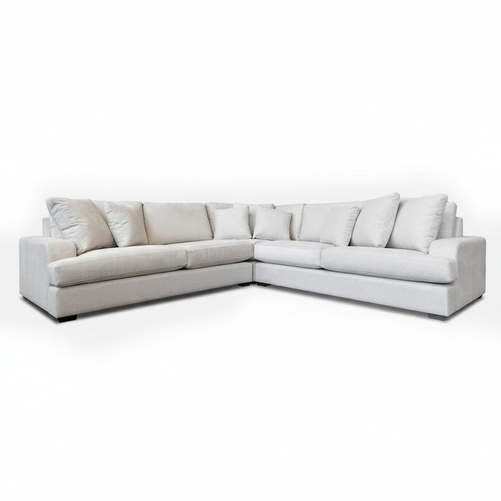 Milton Fabric Corner Modular 3 Seater Duo+CNR+3 Seater Duo-Pebble