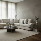 Milton Fabric Corner Modular 3.5 Seater+CNR+3.5 Seater-Pebble