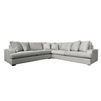 Milton Fabric Corner Modular 3.5 Seater+CNR+3.5 Seater-Silver