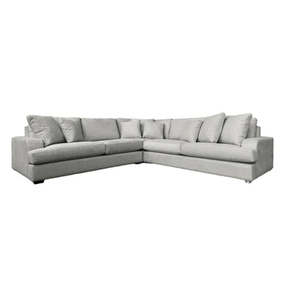 Milton Fabric Corner Modular 3 Seater Duo+CNR+3 Seater Duo-Silver