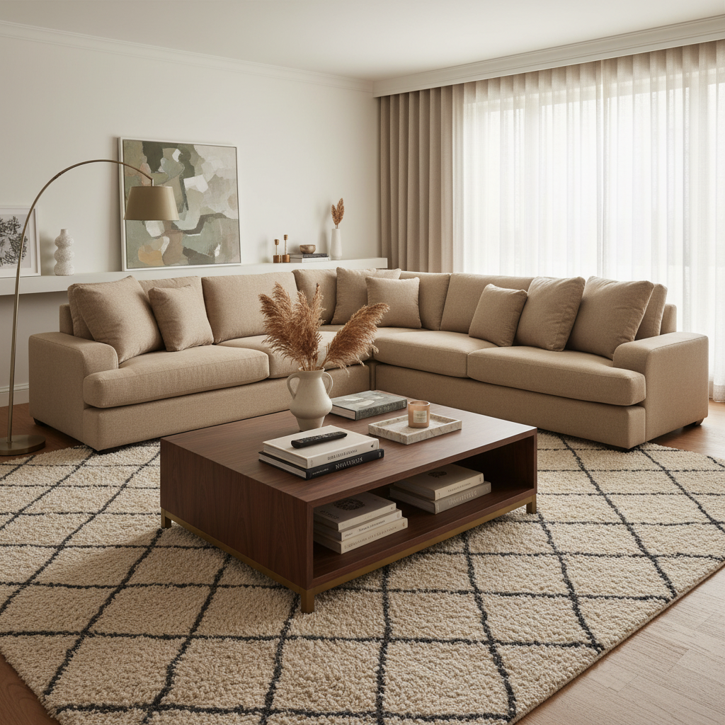 Milton Fabric Corner Modular 3 Seater Duo+CNR+3 Seater Duo-Toffee