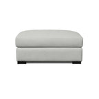 Milton Cushion Top Ottoman-Silver