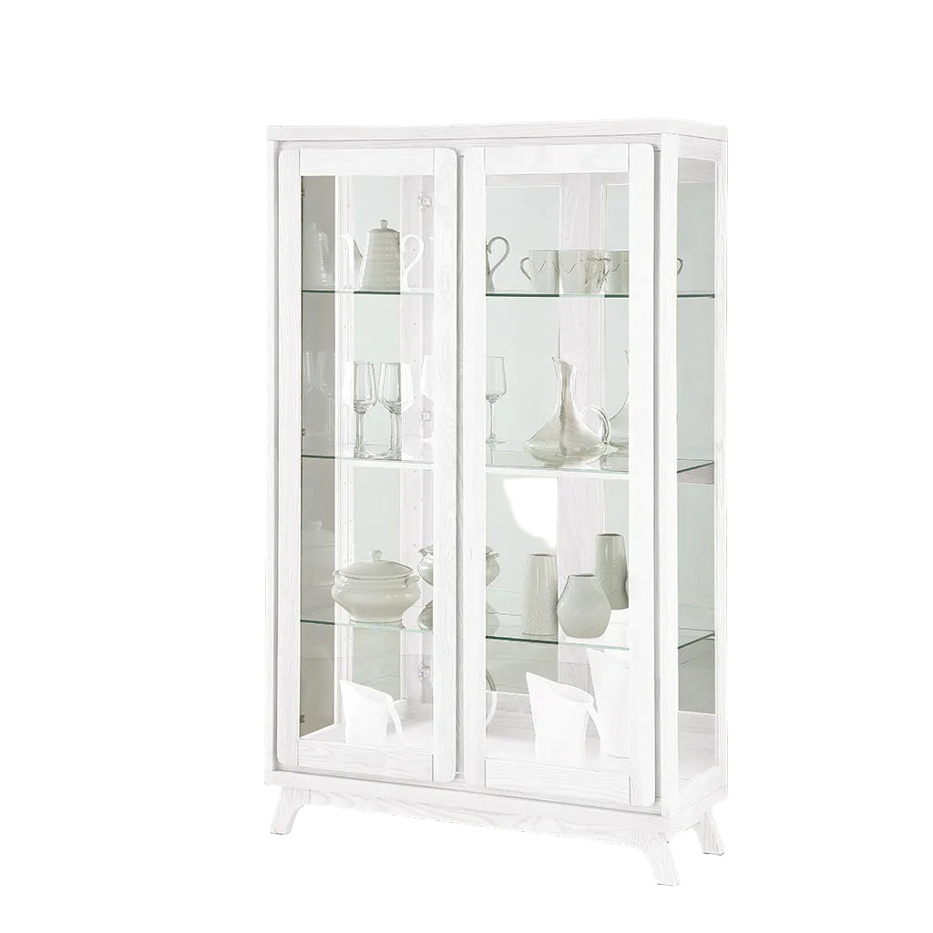 Mudgee Display Cabinet Ash-Matt White