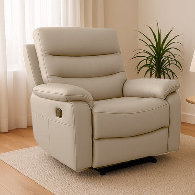 Nelson Leather Lift Chair-Taupe hover image