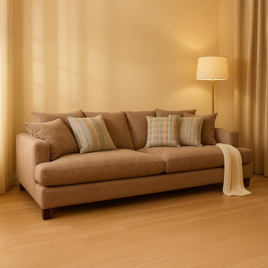 Noosa 2 Piece Sofa Set Scatter Back Design 3 Seater+2 Seater-Rustica