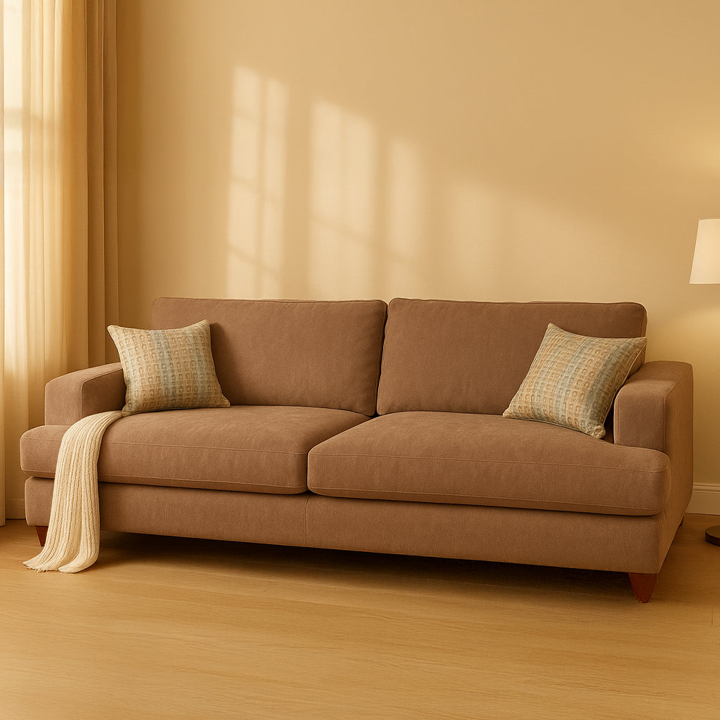 Noosa 2 Piece Sofa Set Block Back Design-Rustica