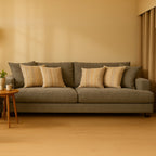 Noosa 2 Piece Sofa Set Scatter Back Design 3 Seater+2 Seater-Shale