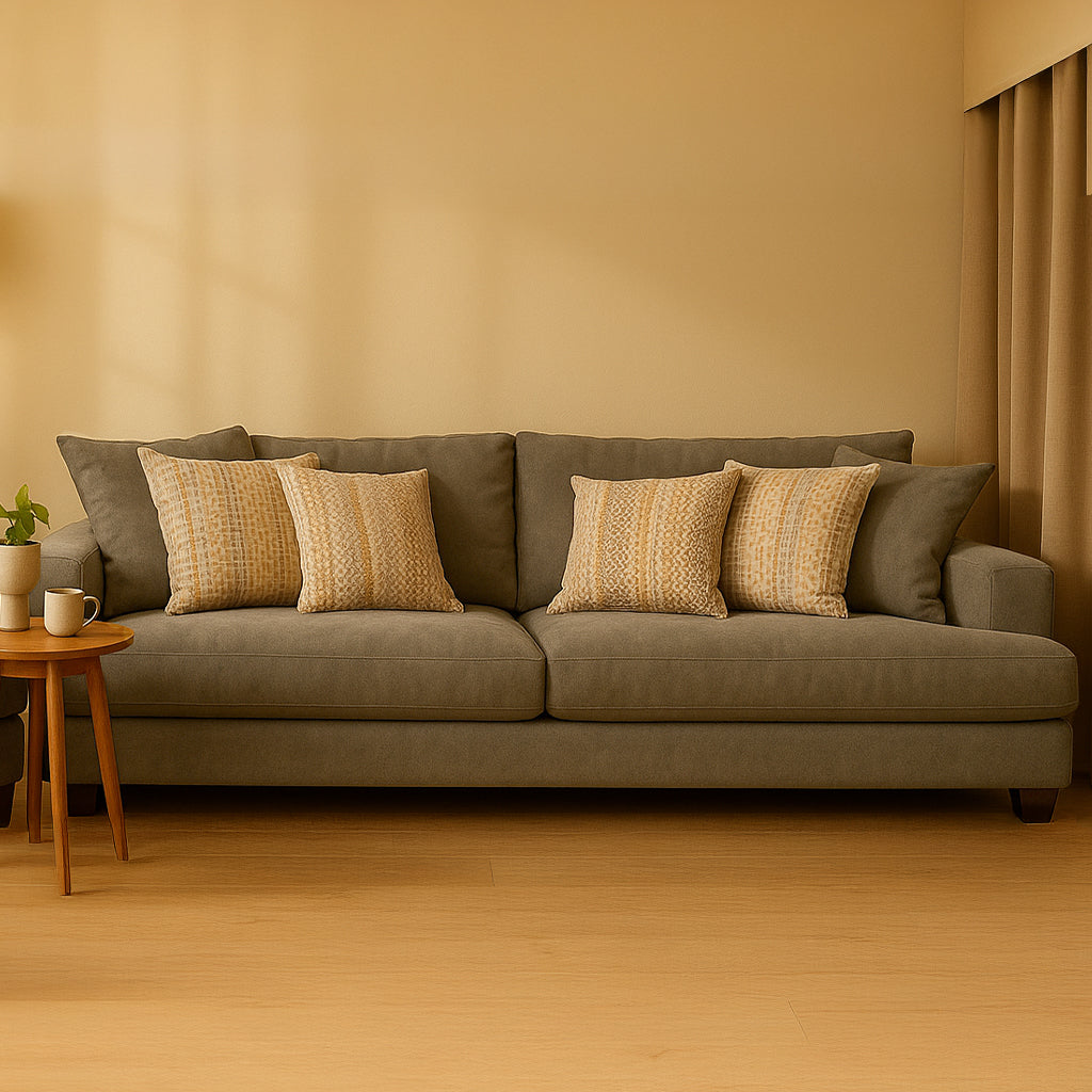 Noosa 2 Piece Sofa Set Scatter Back Design 3 Seater+2 Seater-Shale