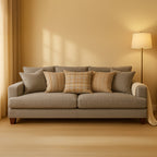 Noosa 2 Piece Sofa Set Scatter Back Design 3 Seater+2 Seater-Silver