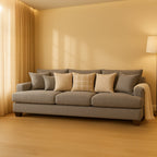 Noosa 2 Piece Sofa Set Scatter Back Design 3 Seater+2 Seater-Silver