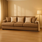 Noosa 2 Piece Sofa Set Scatter Back Design 3 Seater+2 Seater-Toffee