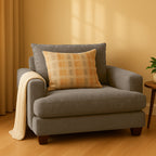 Noosa Fabric Armchair with Scatter Back Design-Shale