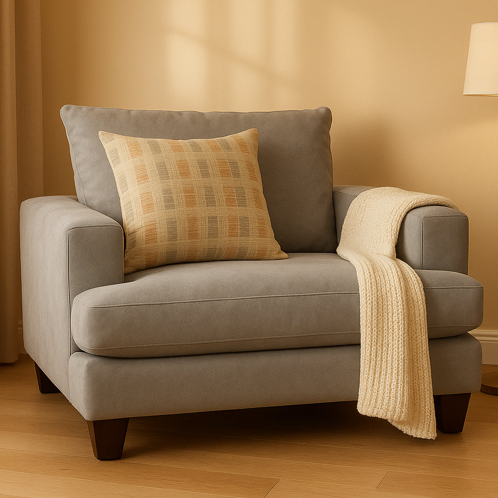 Noosa Fabric Armchair with Scatter Back Design