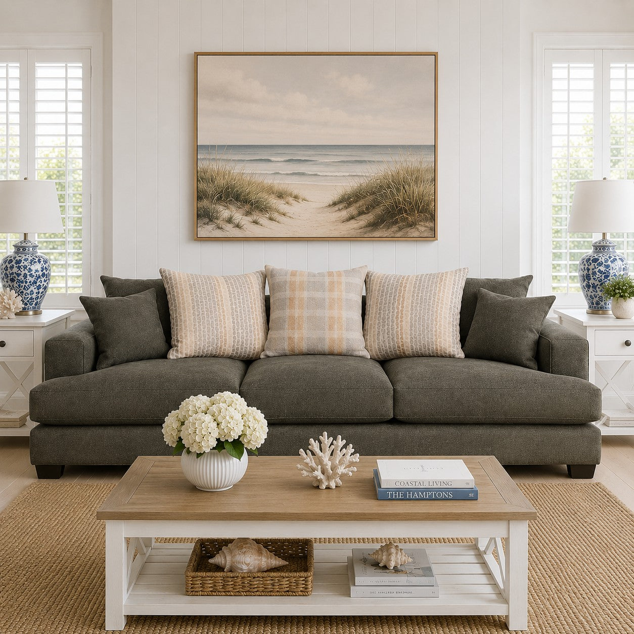 Noosa 3 Seater Fabric Sofa with Scatter Back Design