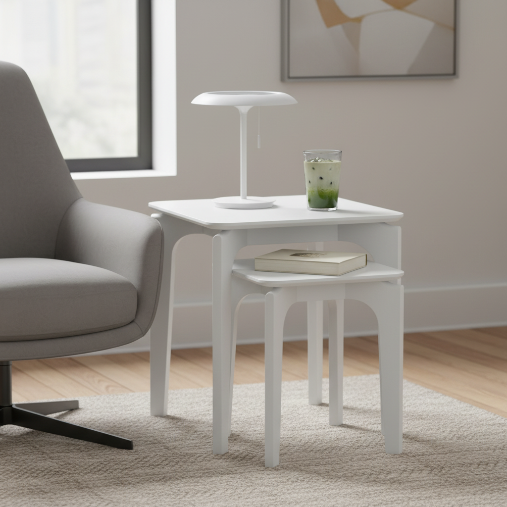 Nordic Nest of Tables-White
