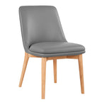 Nova Leather Dining Chair-Grey