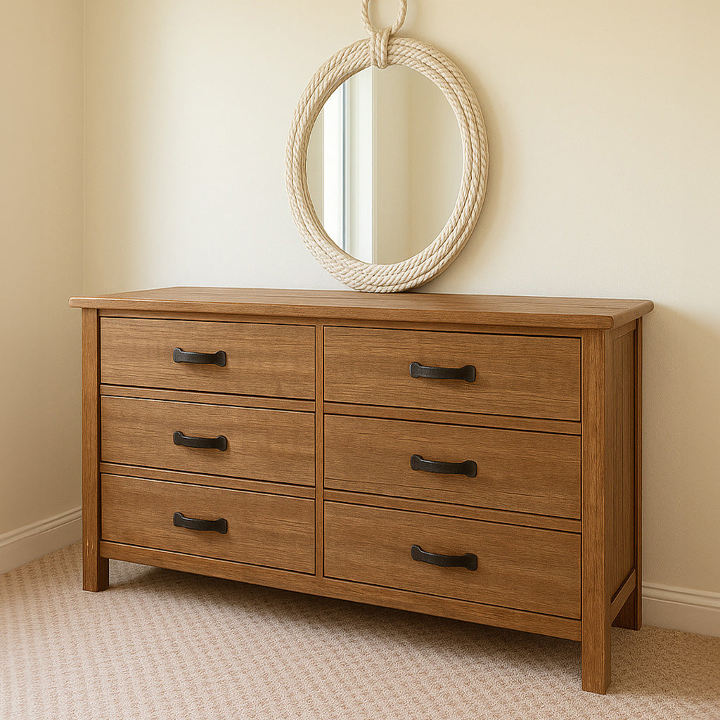 Oberon 6 Drawer Dresser-Natural