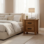 Oberon 2 Drawer Bedside-Natural