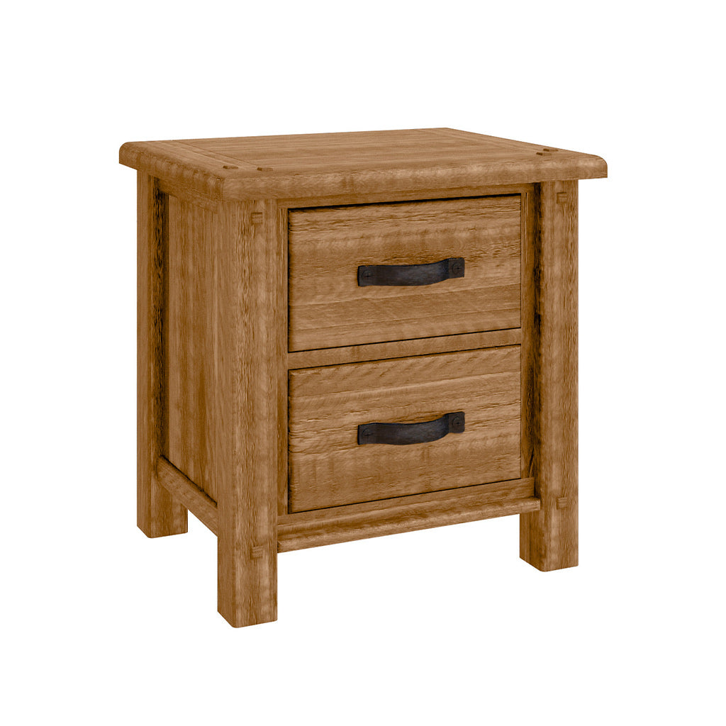 Oberon 2 Drawer Bedside-Natural
