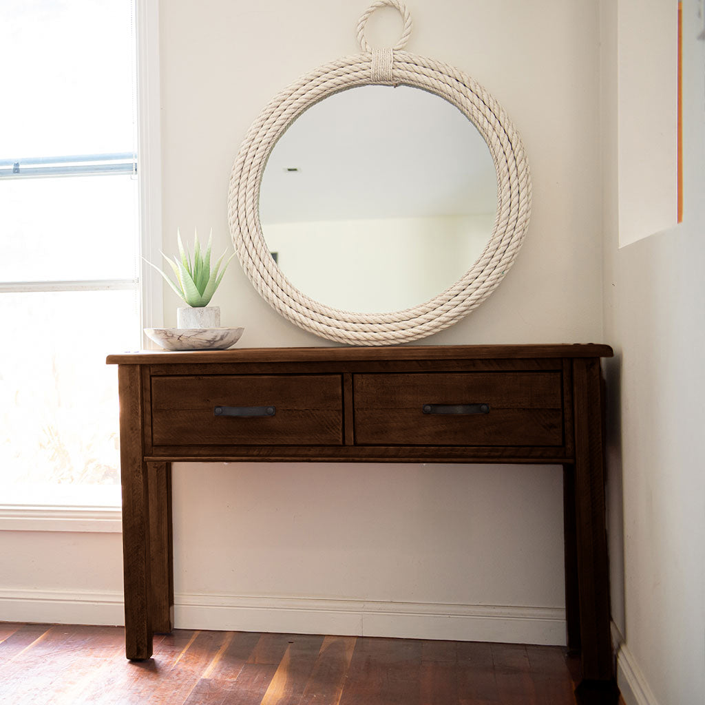 Oberon Console Table-Light Walnut