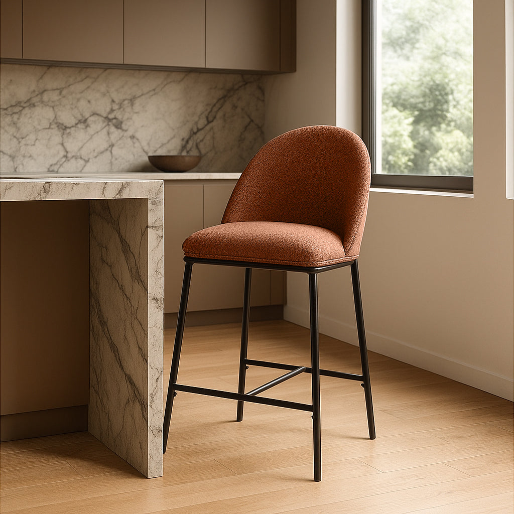 Oslo Bar Stool-Terracotta