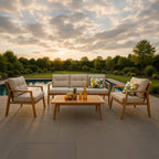 Yarra Glen 4PC Woodlook Light Beige Cushion