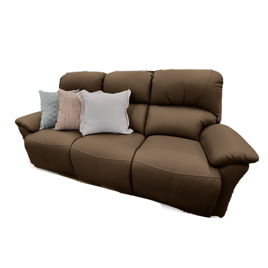 Penrose 3 Seater Leather Sofa-Saddle
