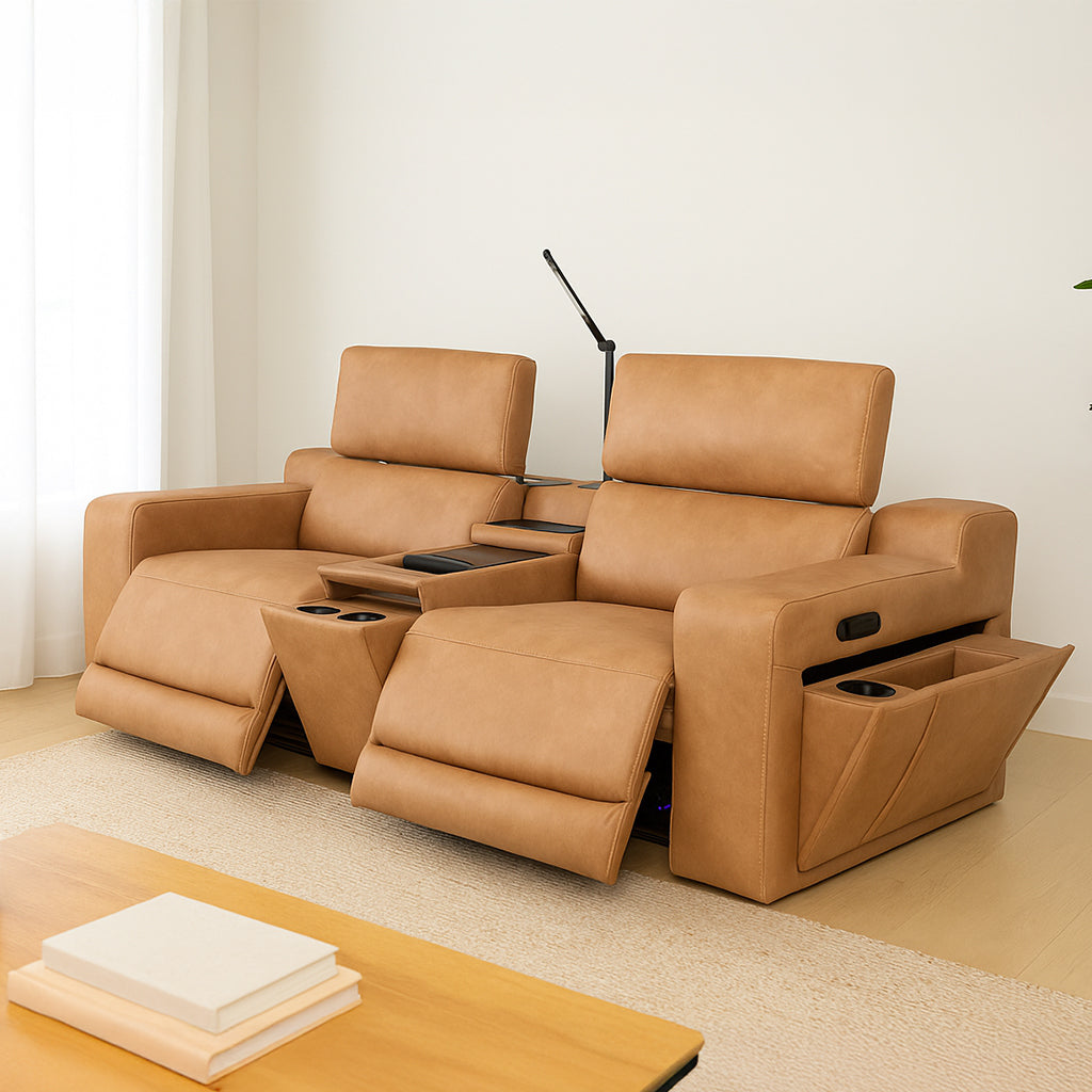 Panamera 2 Seater Fabric Power Recliner Triple Motor-Windor