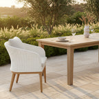 Park Orchards Dining Chair White Frame Light Grey Cushion