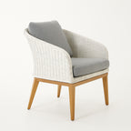 Park Orchards Dining Chair White Frame Light Grey Cushion