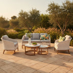 Park Orchards 5PC White Frame Light Grey Cushion