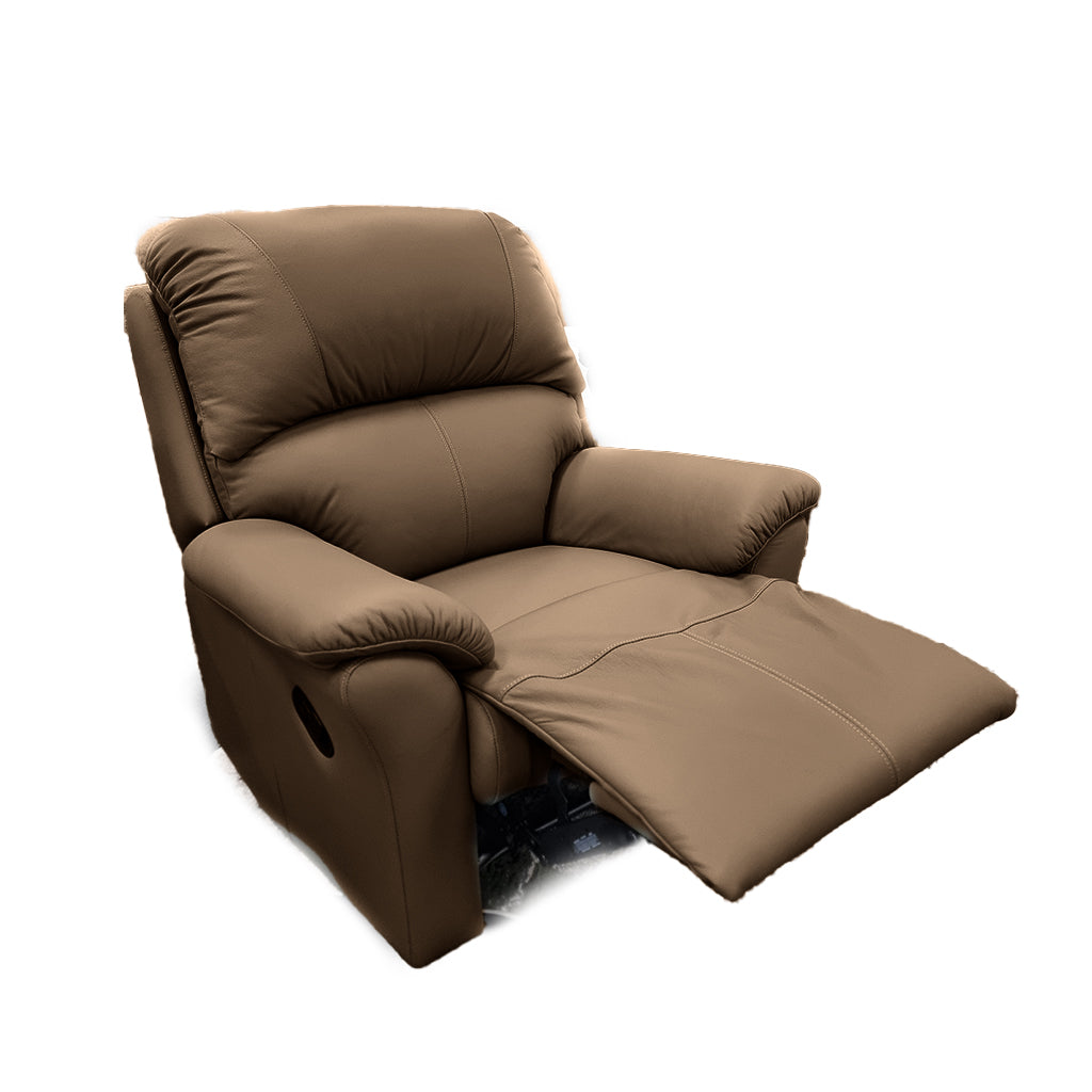 Penrose Manual Leather Recliner-Saddle