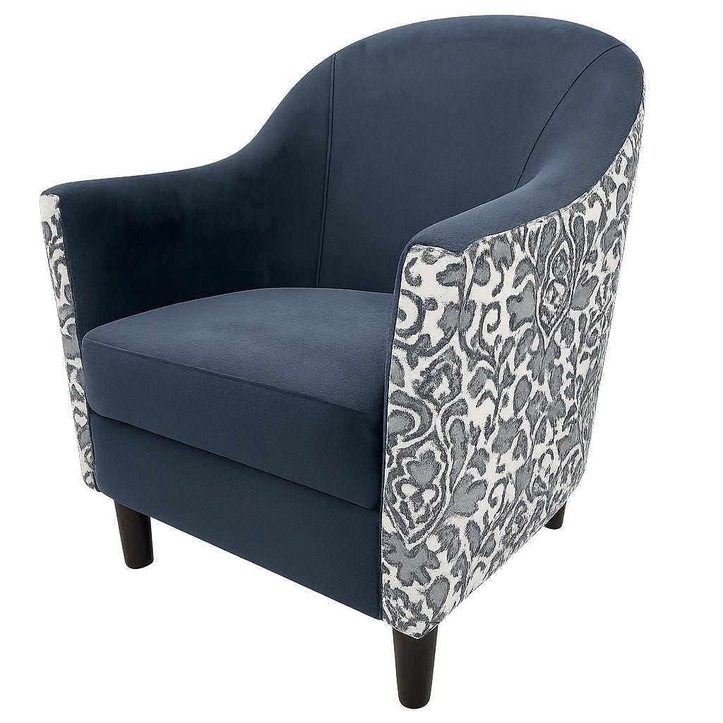 Eden Fabric Armchair-Navy