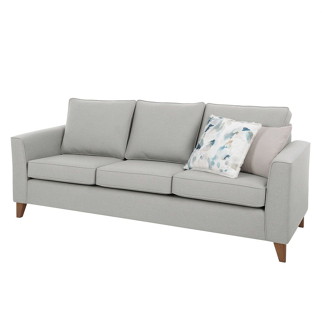 Kitty 3 Seater Fabric Sofa-Zinc