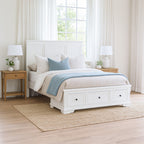 Sala King Bed with Storage-White