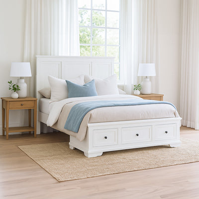 Sala King Bed with Storage-White hover image