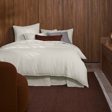 Como European Linen Cushion 60cm x 60cm-Snow