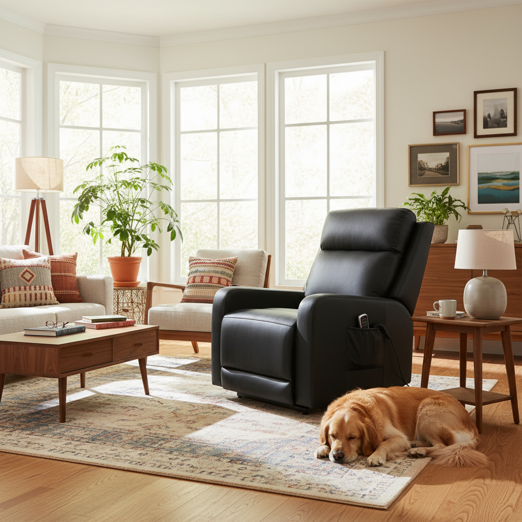 Rex Single Motor PU Lift Chair