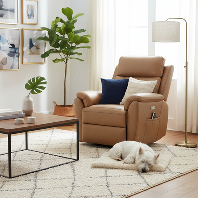Judy Leather Lift Chair-Mocha hover image