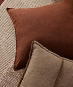 Como Square Linen Cushion 50cm x50cm-Henna