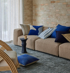 Como Square Linen Cushion 50cm x50cm-Cobalt