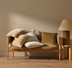 Francesca Cushion 50cm x 50cm-Mustard