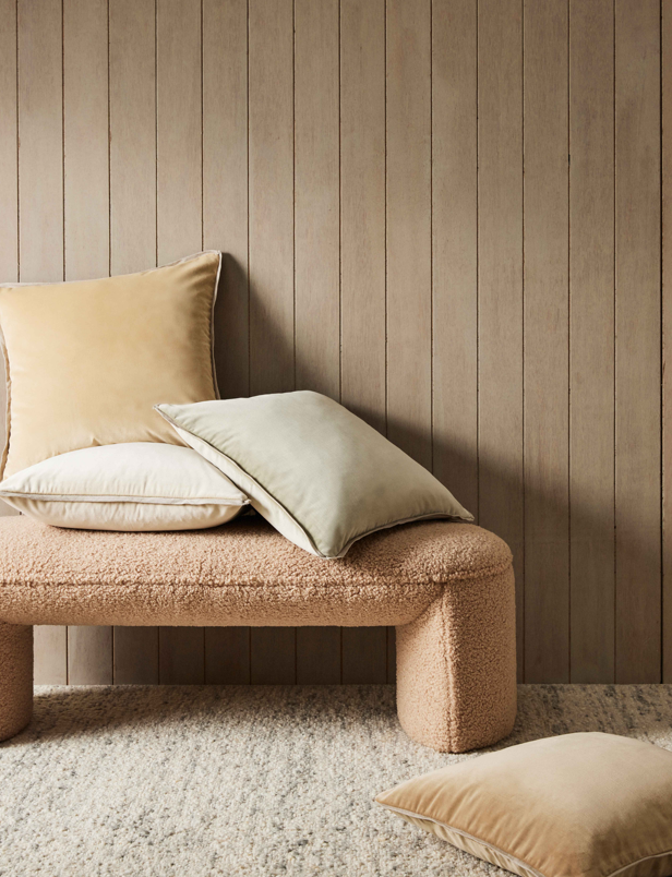 Francesca Cushion 50cm x 50cm-Mustard