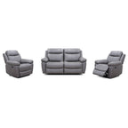Seattle 3 Piece Leather Manual Recliner Suite