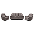 Seattle 3 Piece Leather Power Recliner Suite