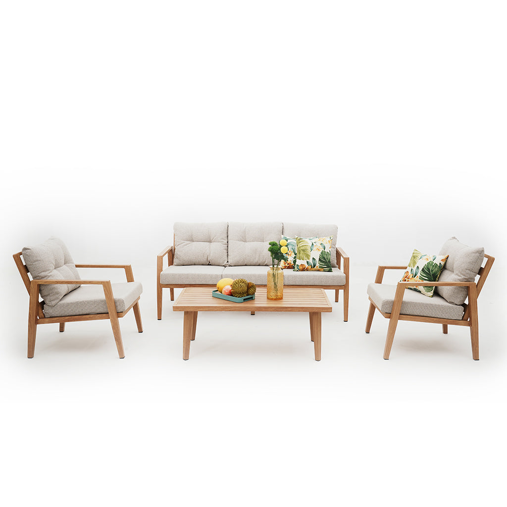 Yarra Glen 4PC Woodlook Light Beige Cushion