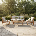 Yarra Glen 4PC Woodlook Light Beige Cushion