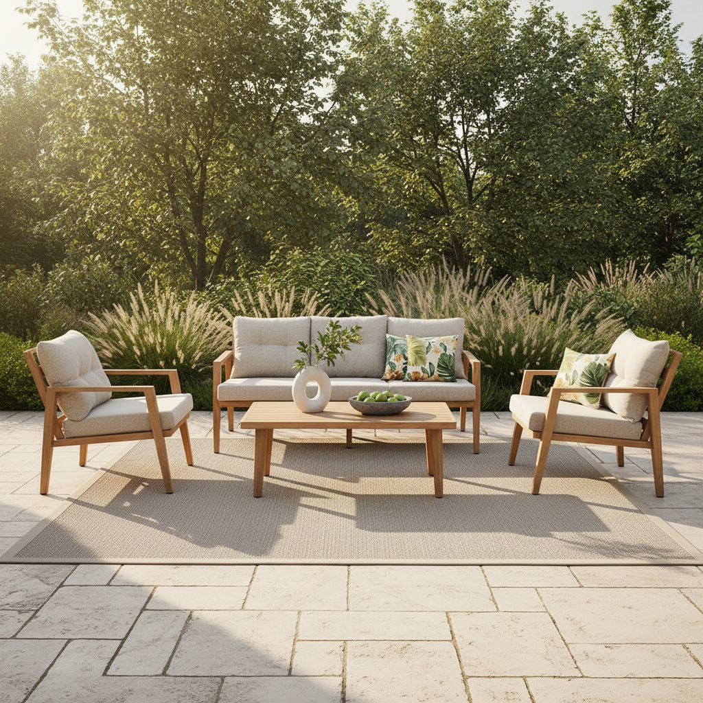 Yarra Glen 4PC Woodlook Light Beige Cushion