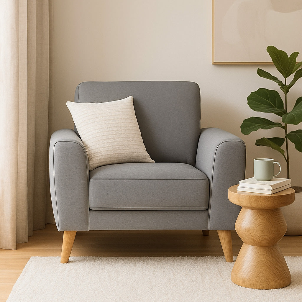 Skye Armchair Fabric-Smoke