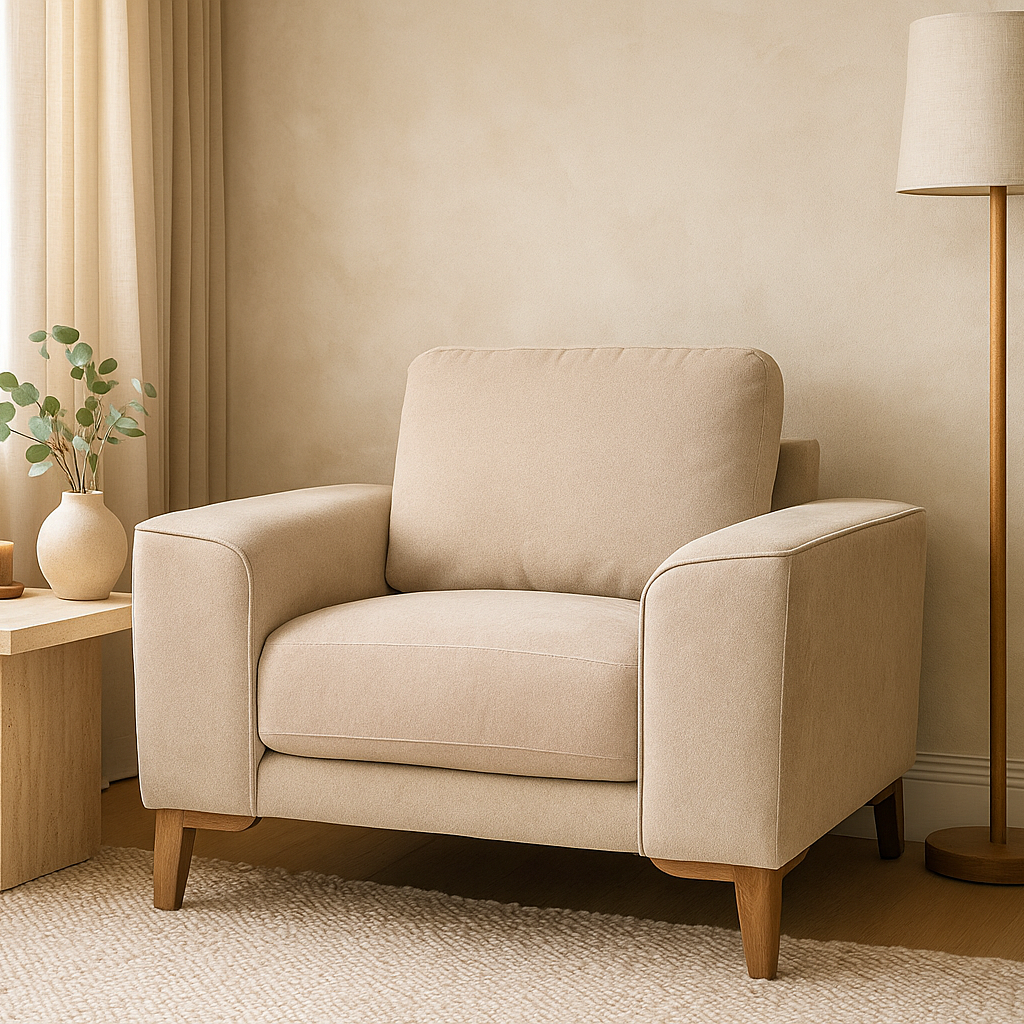 Skye Armchair Fabric-Pebble